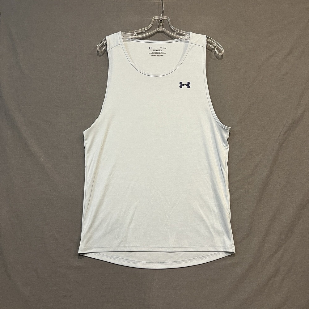 Under Armour Tech Tank Women Size Medium Light Blue Sleeveless Athletic Top